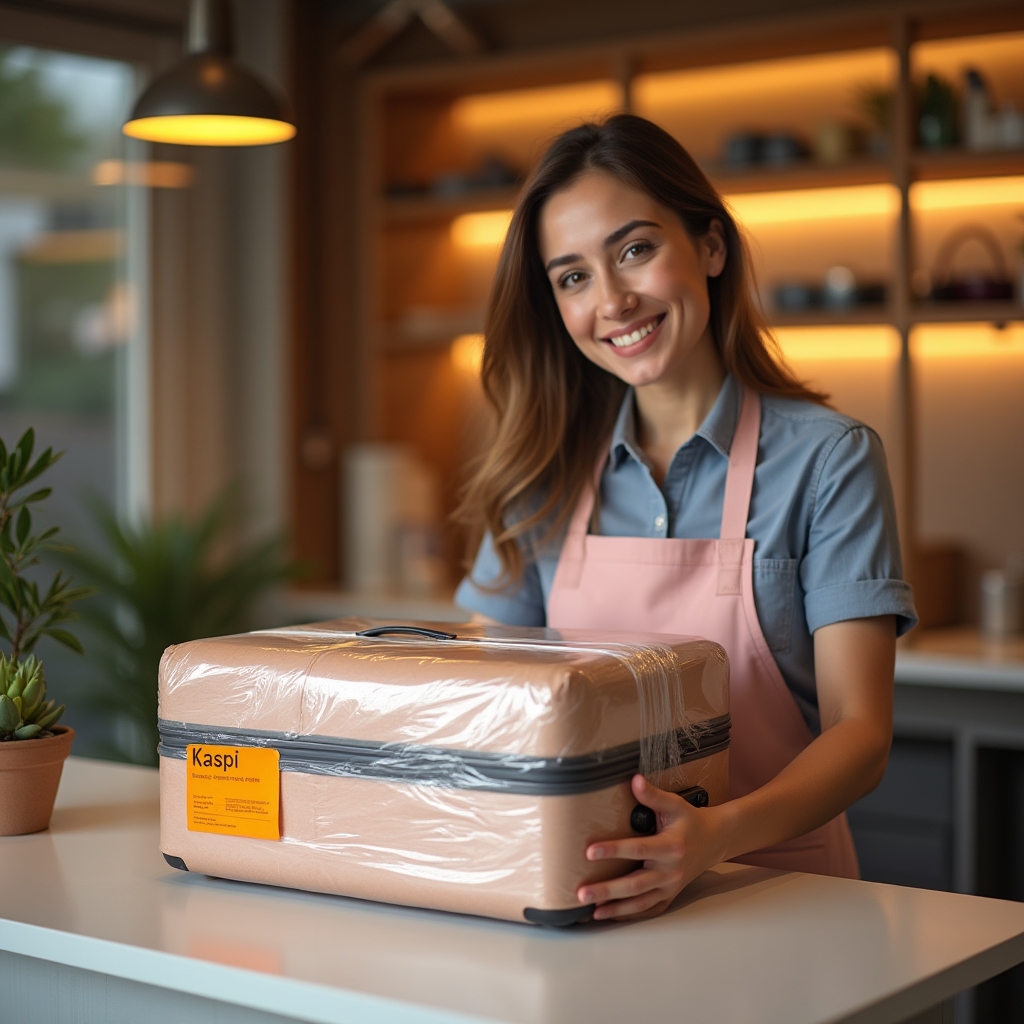 Отправка чемодана через Kaspi Доставку