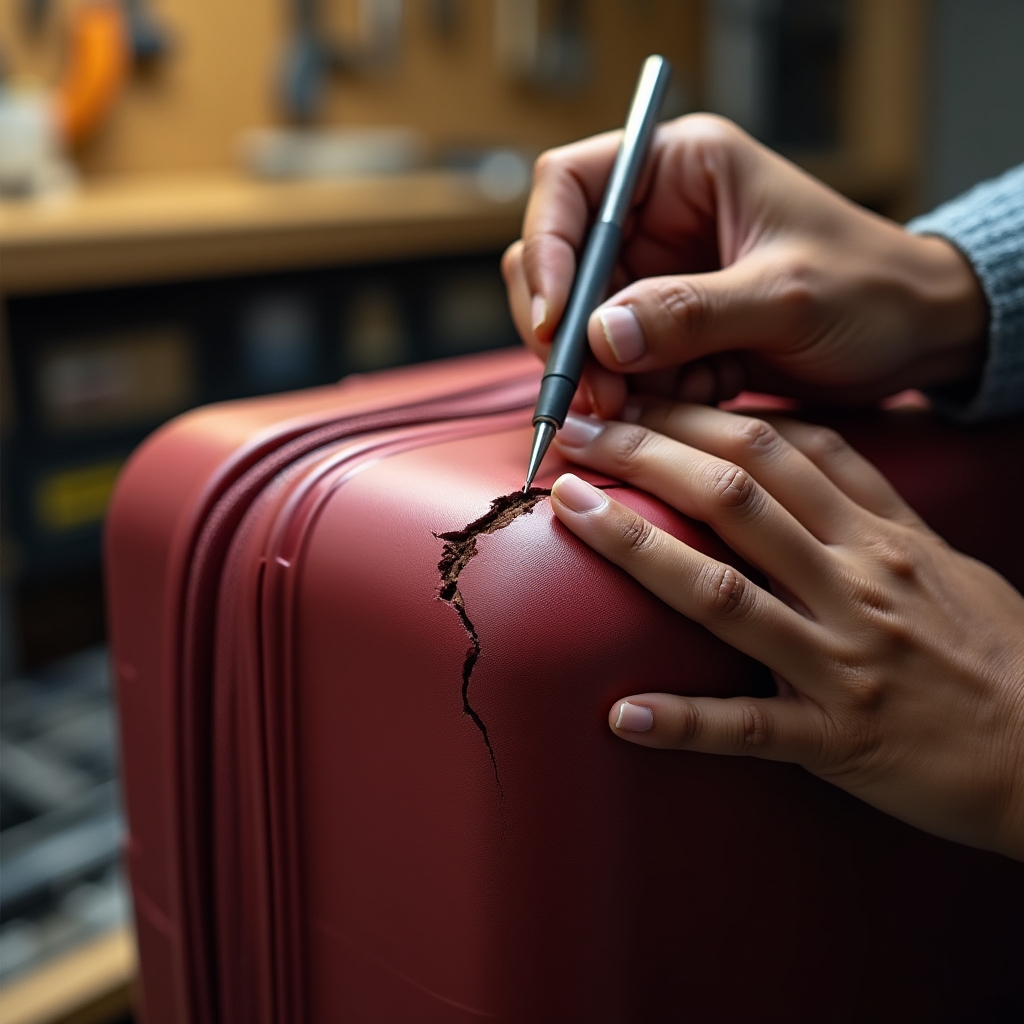 Ремонт каркаса пластикового чемодана