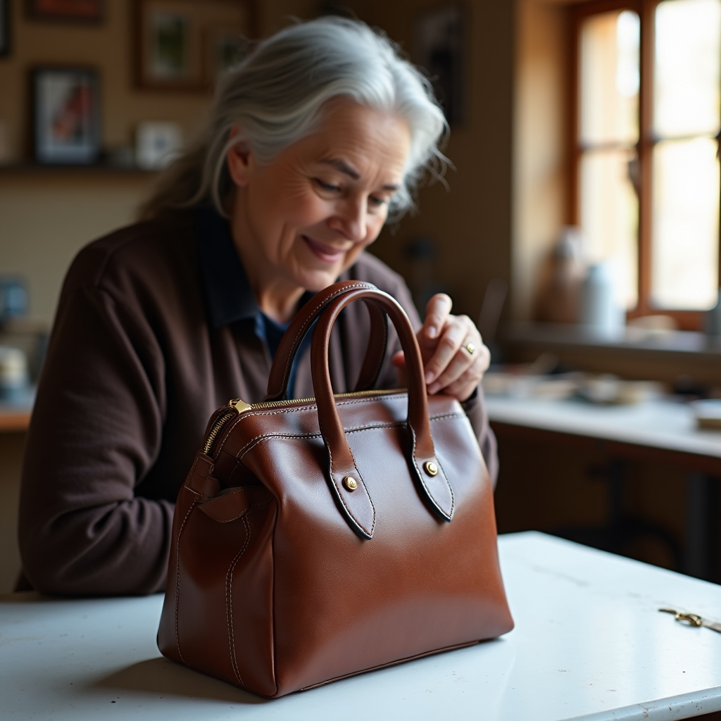 Восстановленная кожаная сумка