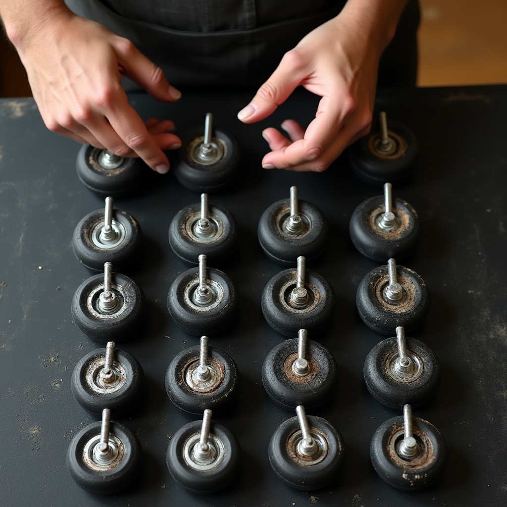 Новые колёса установлены на чемодан